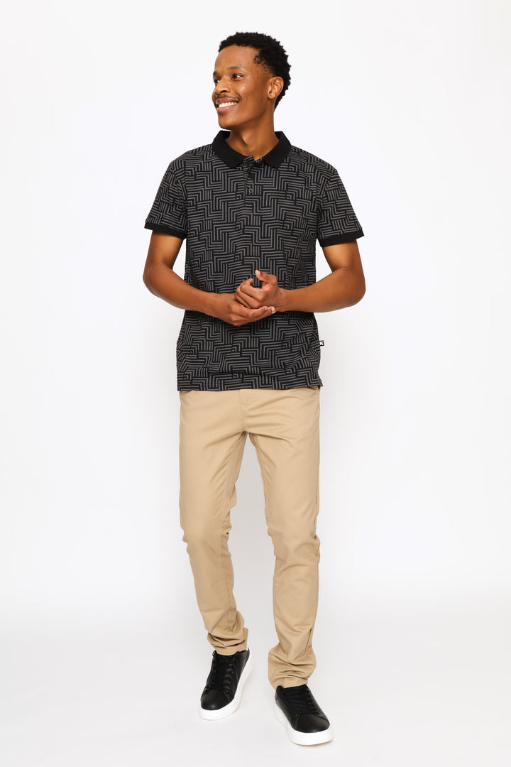 Printed Golfer - Black