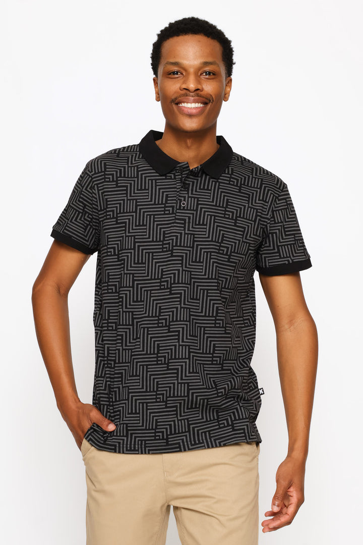 Printed Golfer - Black