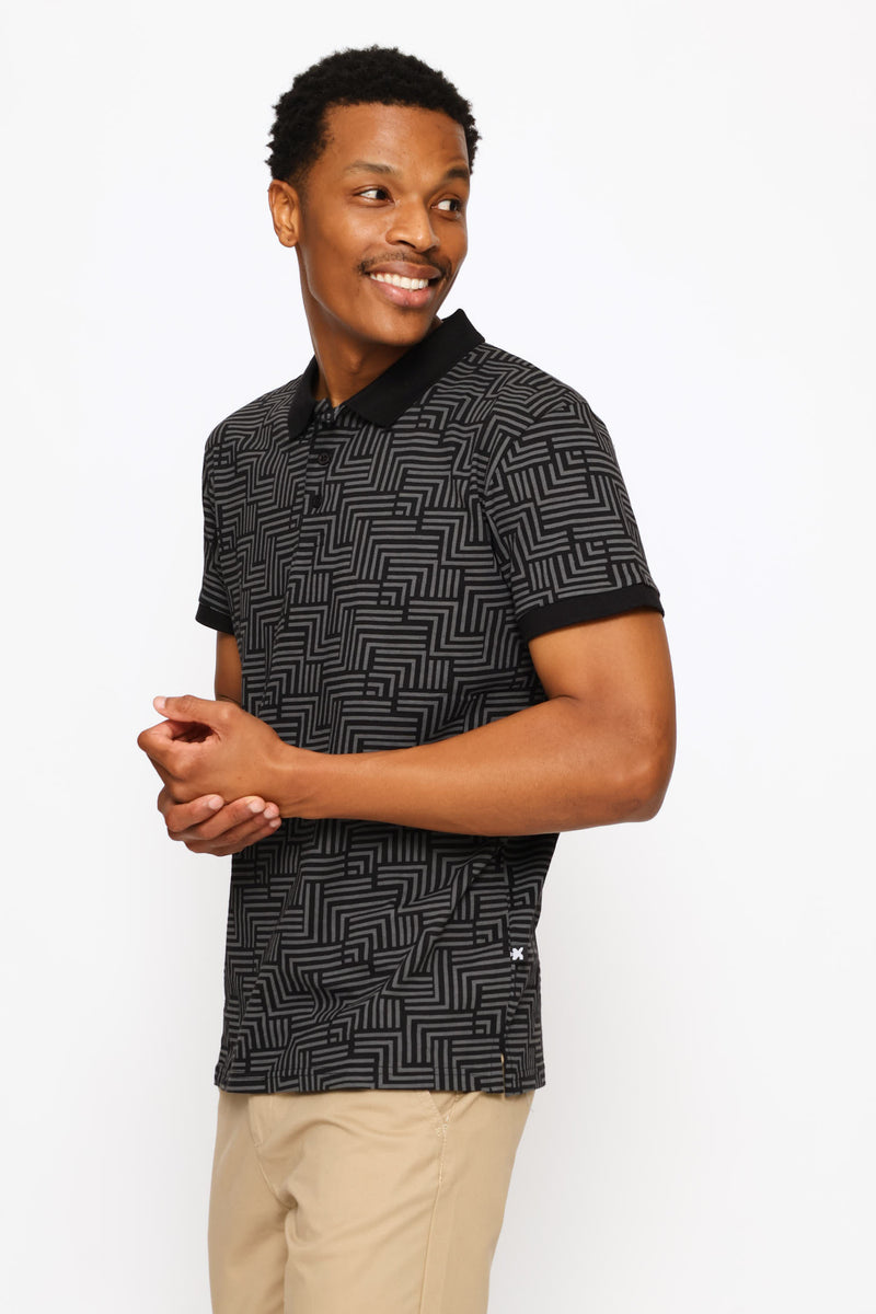 Printed Golfer - Black