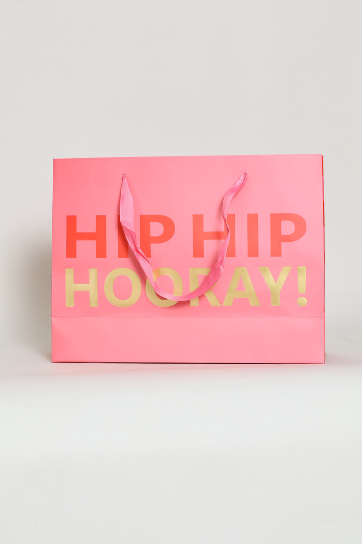 Hip Hip Hooray Gift Bag Large - Pink
