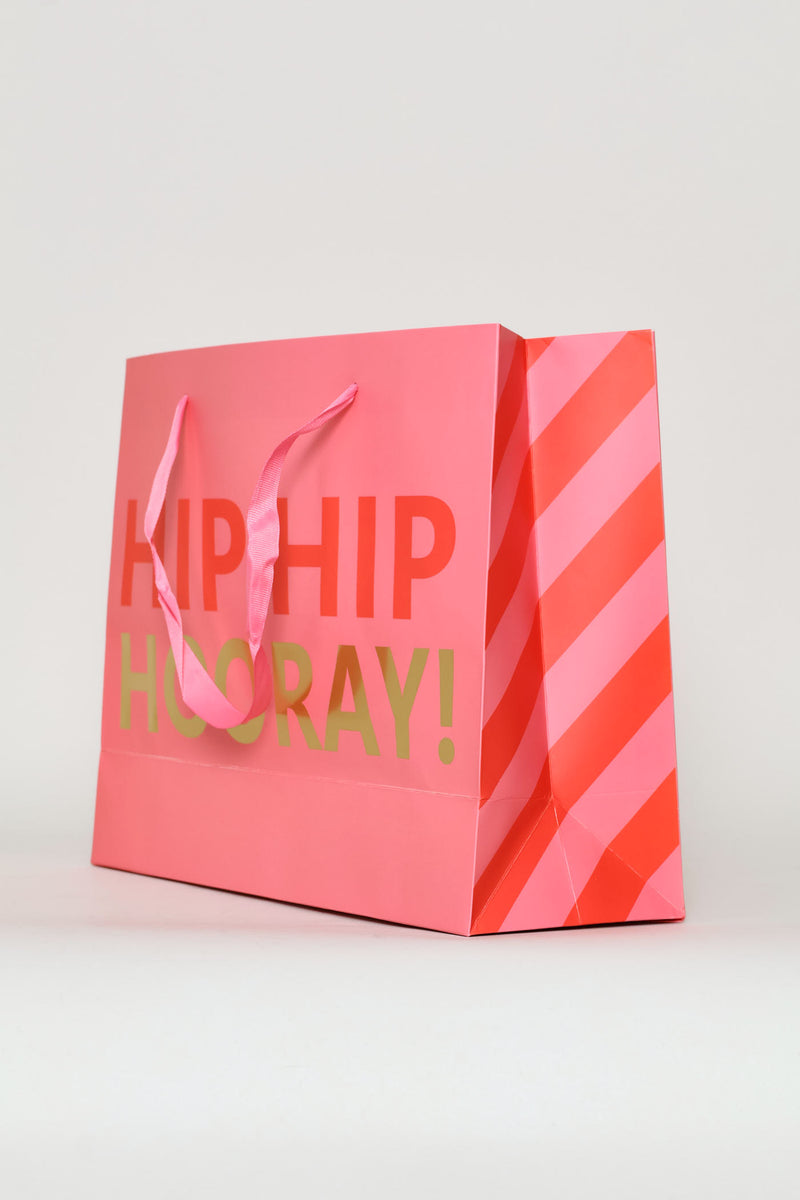 Hip Hip Hooray Gift Bag Large - Pink