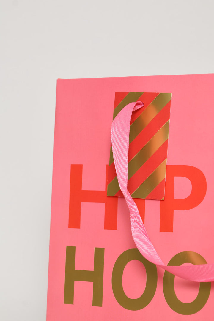Hip Hip Hooray Gift Bag Large - Pink