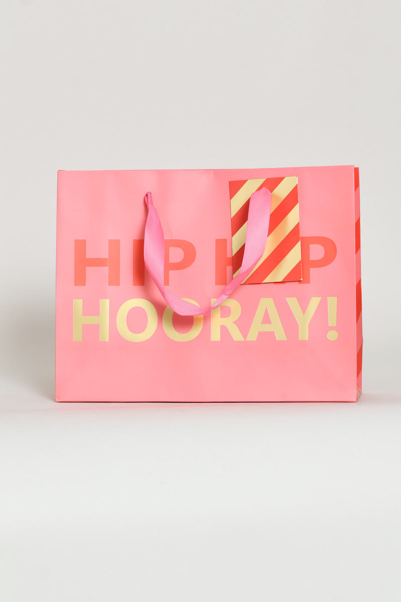 Hip Hip Hooray Gift Bag Small - Pink
