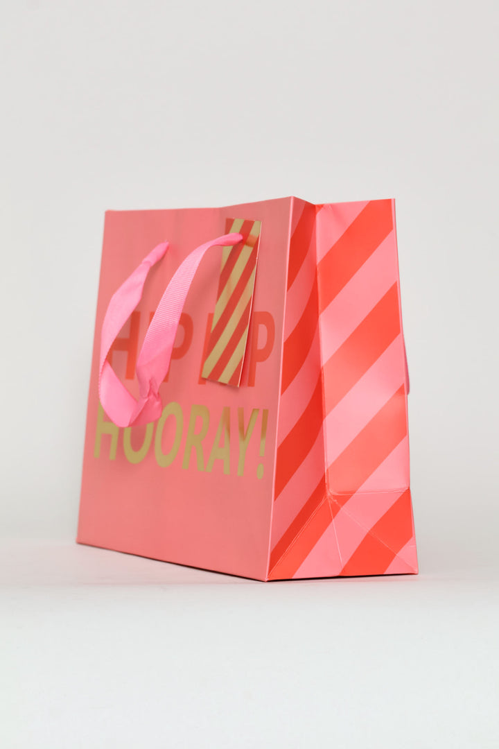 Hip Hip Hooray Gift Bag Small - Pink