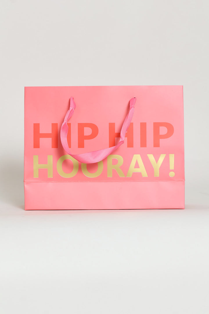 Hip Hip Hooray Gift Bag Small - Pink