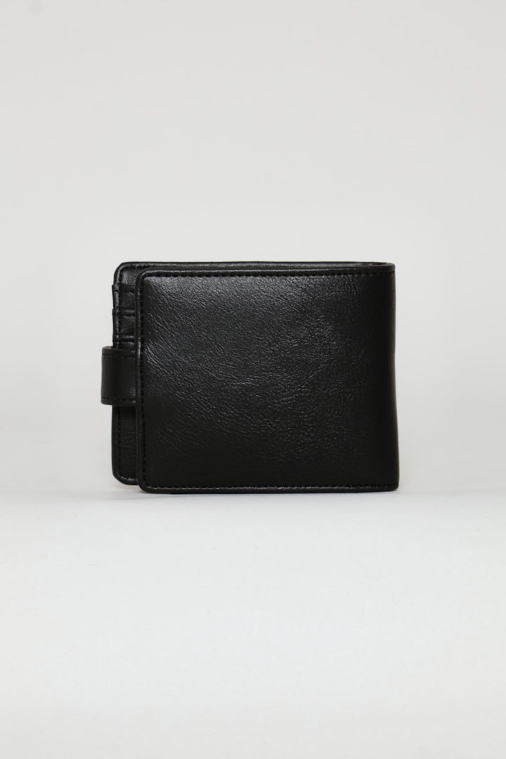 Men's Bill Fold Wallet With Removable Cardholder - Black