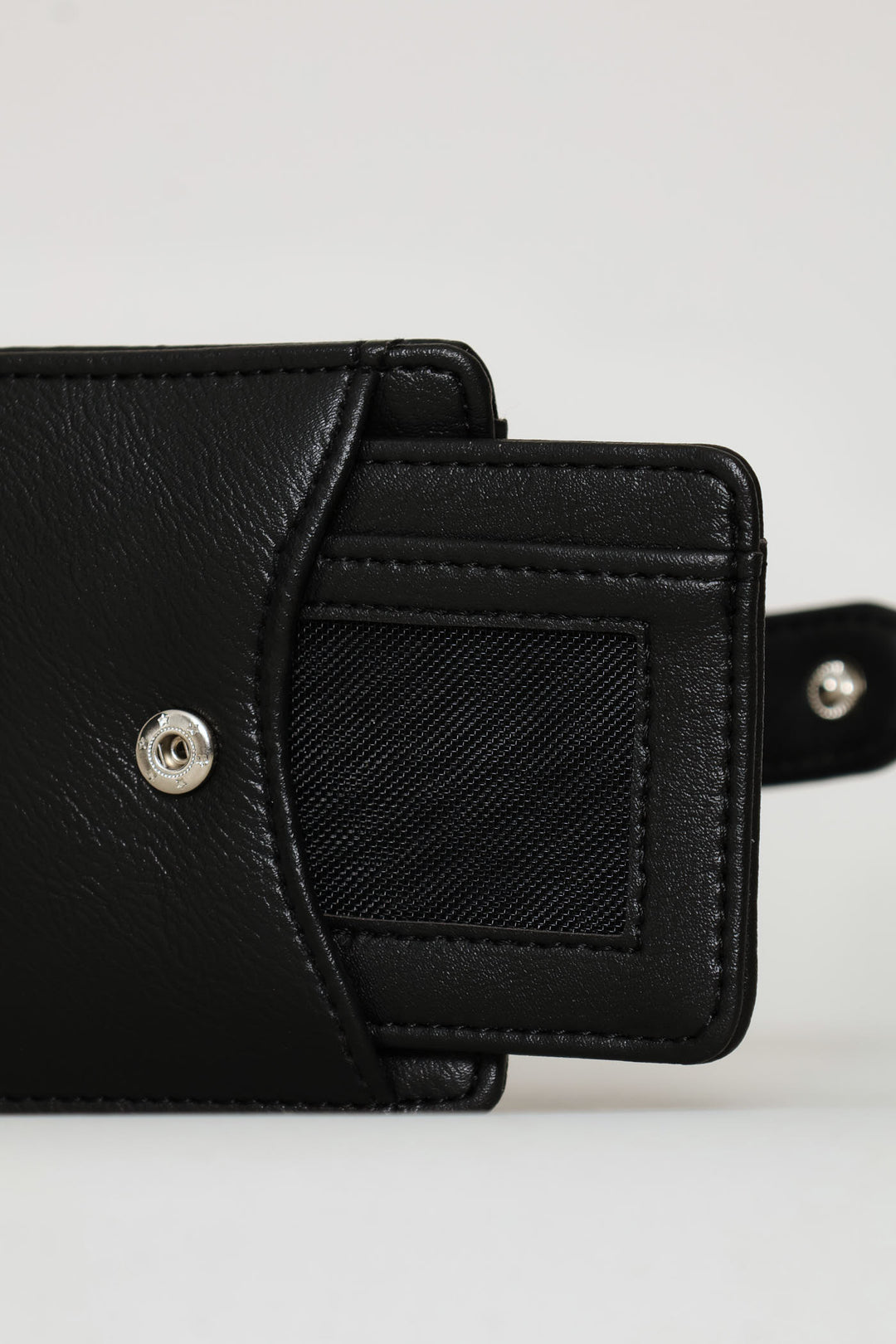 Men's Bill Fold Wallet With Removable Cardholder - Black
