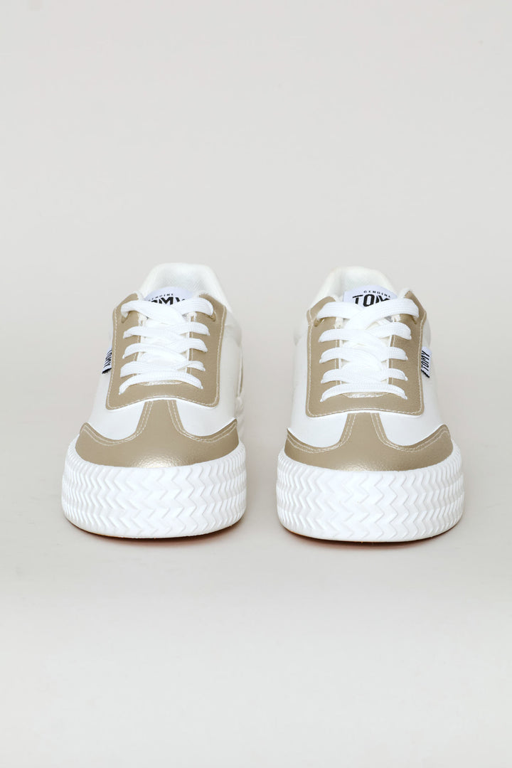 Lace Up Platfrorm Sneaker - White