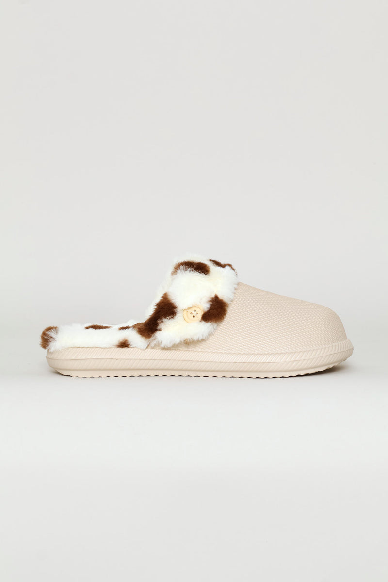 Lined Closed Toe Printed Eva Clog - Stone