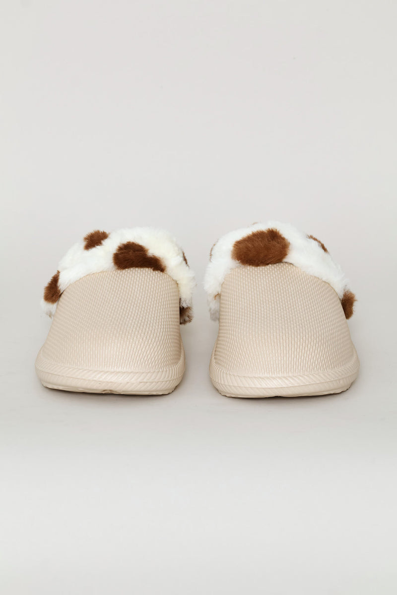 Lined Closed Toe Printed Eva Clog - Stone