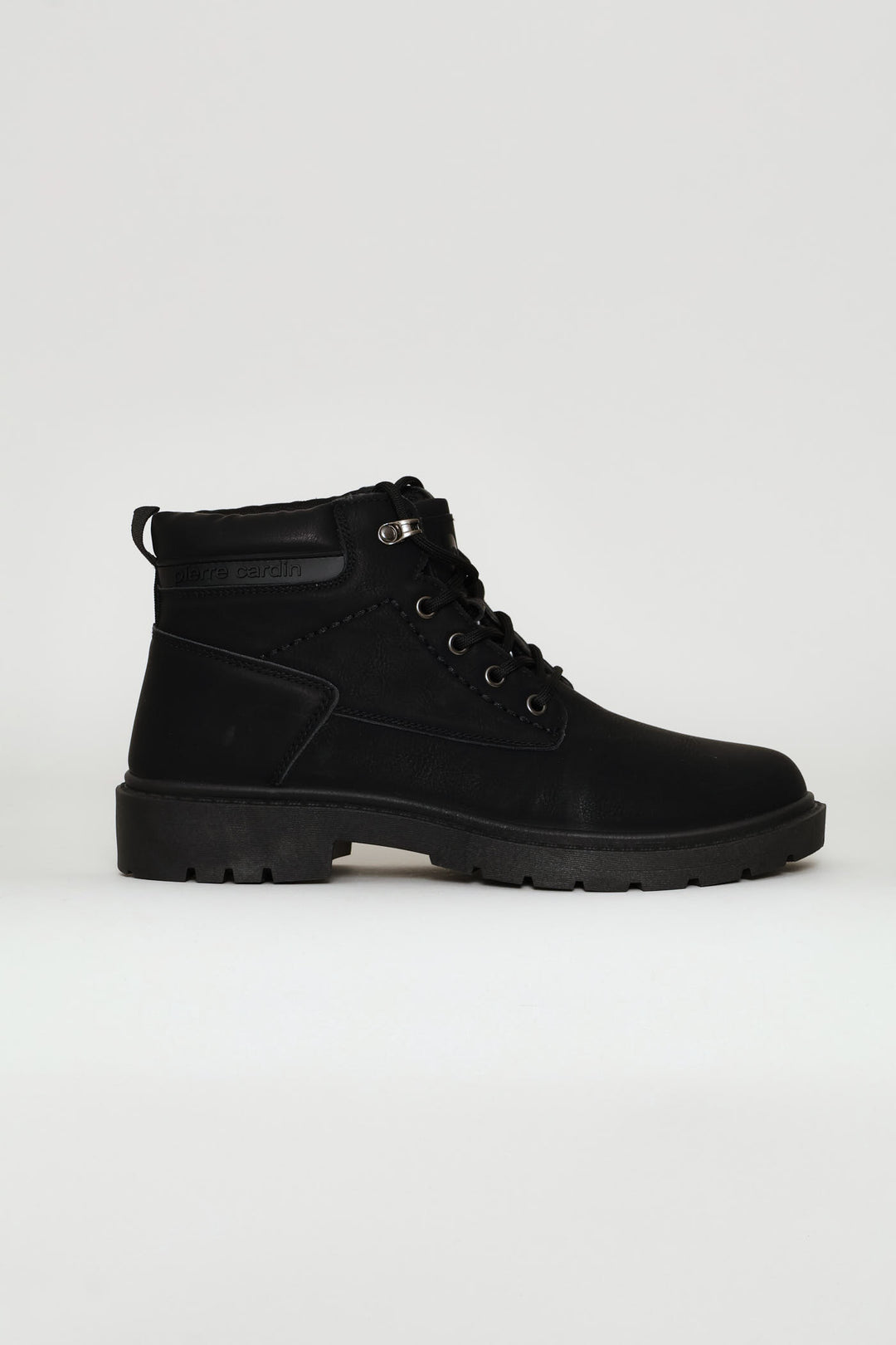 Lace Up Worker Boot - Black