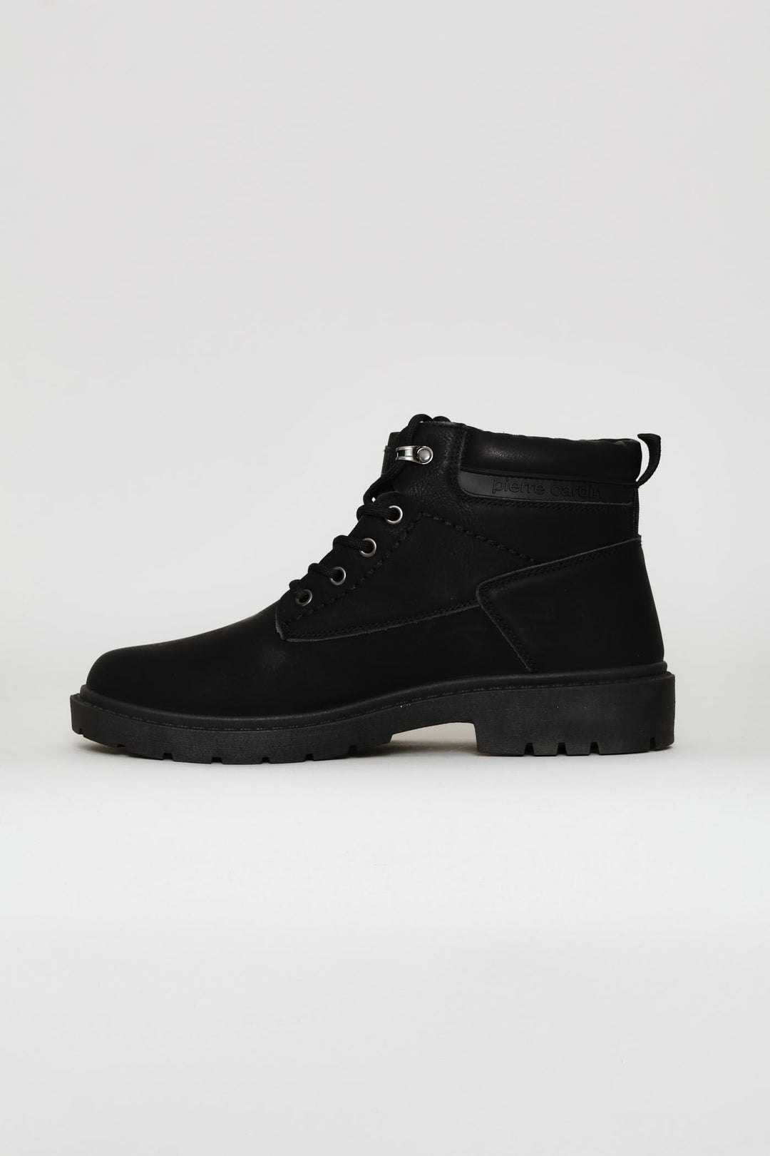 Lace Up Worker Boot - Black