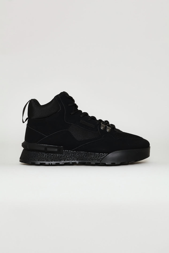Play 18 Nubuck Mesh Sneaker - Black