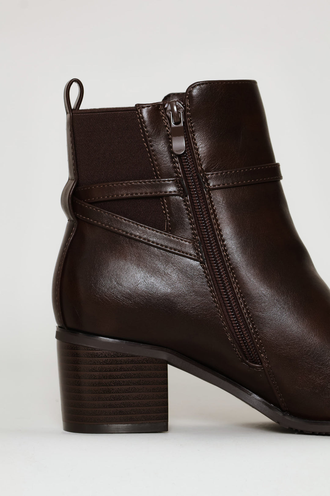 Metal Loop Trim Chelsea Boot - Chocolate