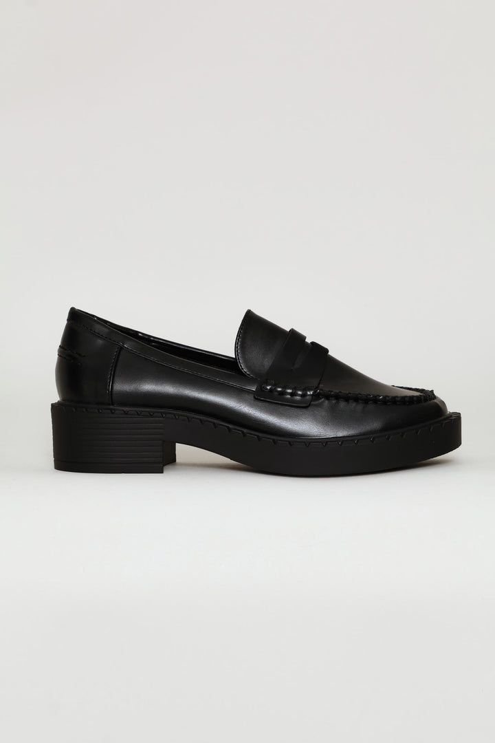 Penny Moccasin Loafer - Black