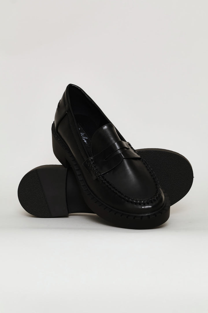 Penny Moccasin Loafer - Black