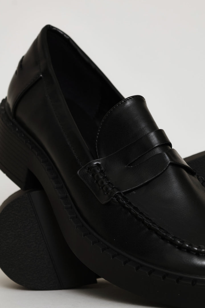 Penny Moccasin Loafer - Black