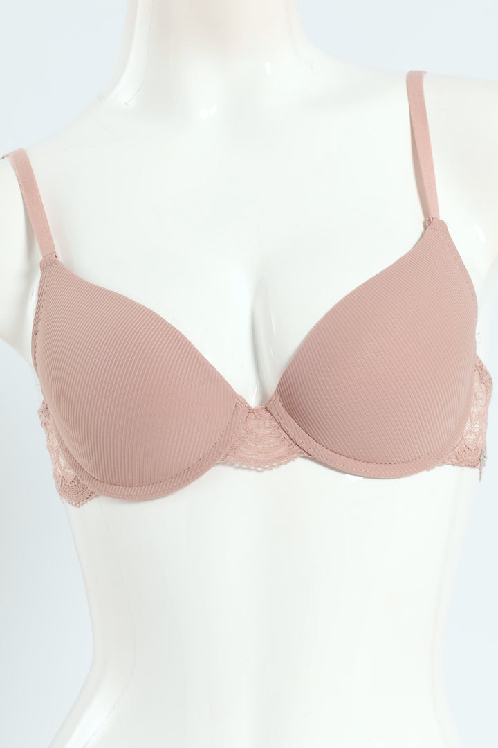 2 Pack Galloon Lace T-Shirt Bra - Harbour Green/Mocha Melange