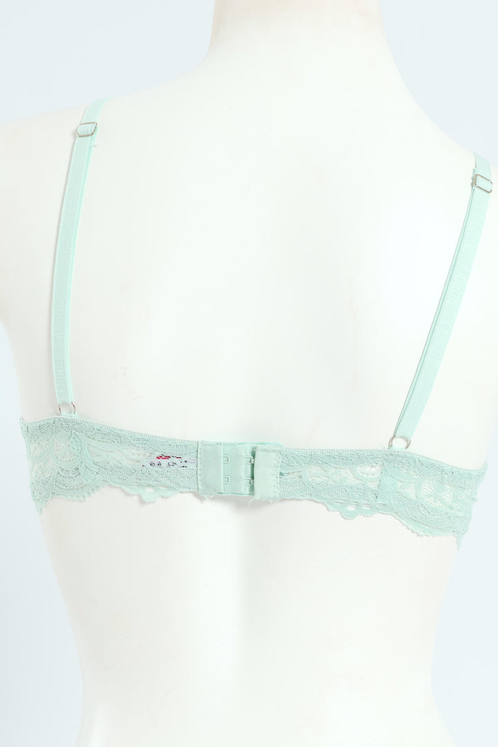2 Pack Galloon Lace T-Shirt Bra - Harbour Green/Mocha Melange