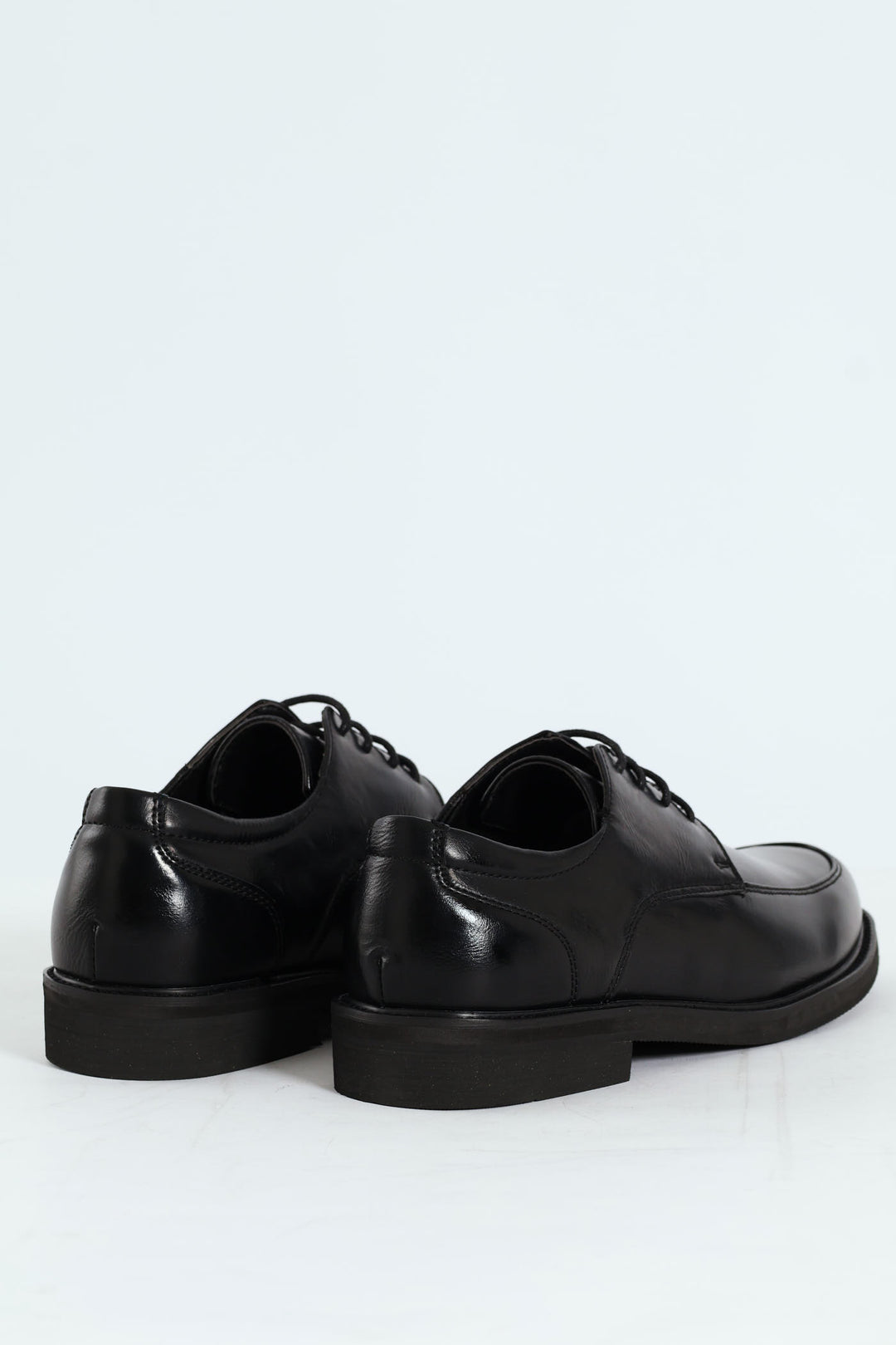 Plain Round Toe Formal Lace Up Shoe - Black