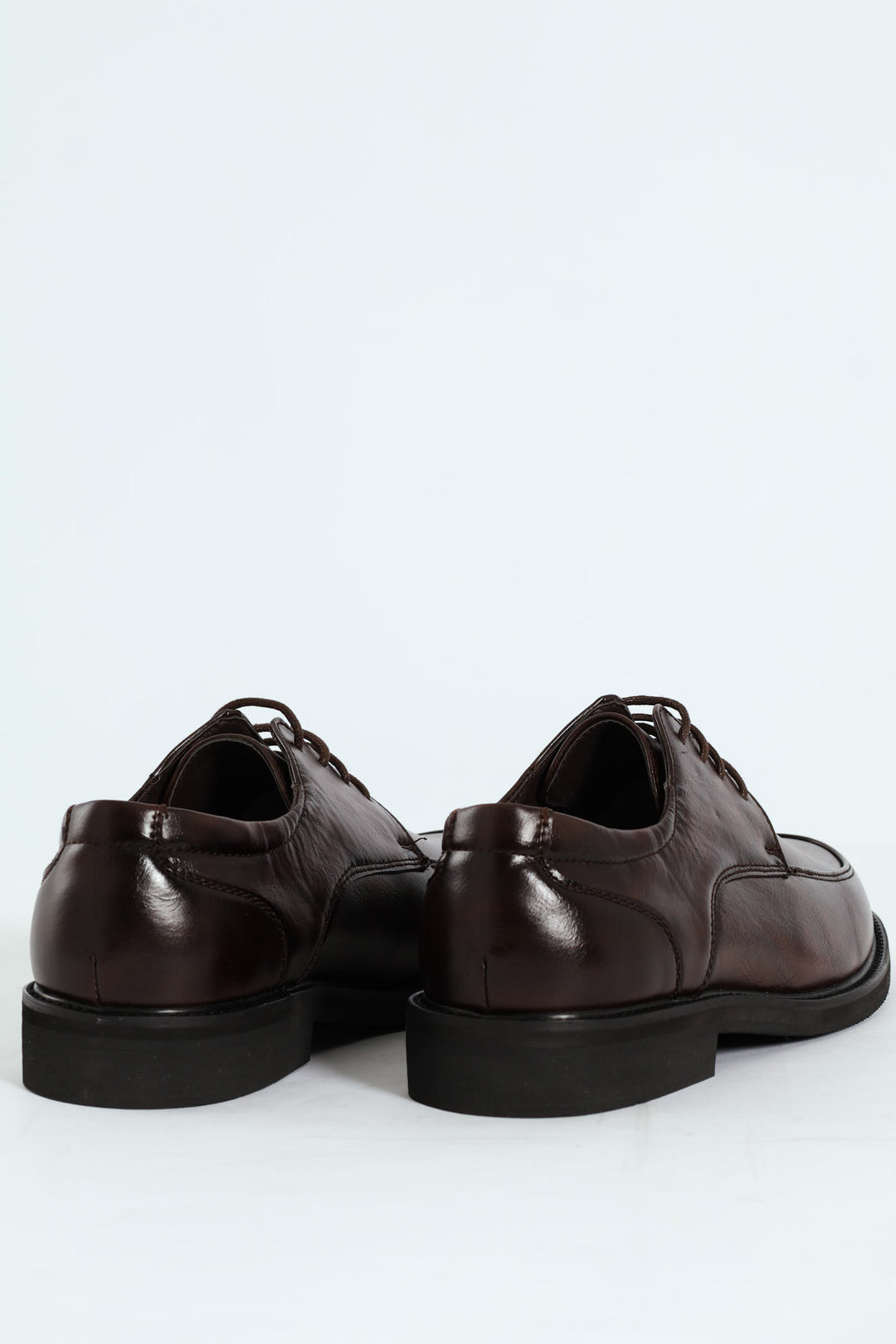 Plain Round Toe Formal Lace Up Shoe - Chocolate