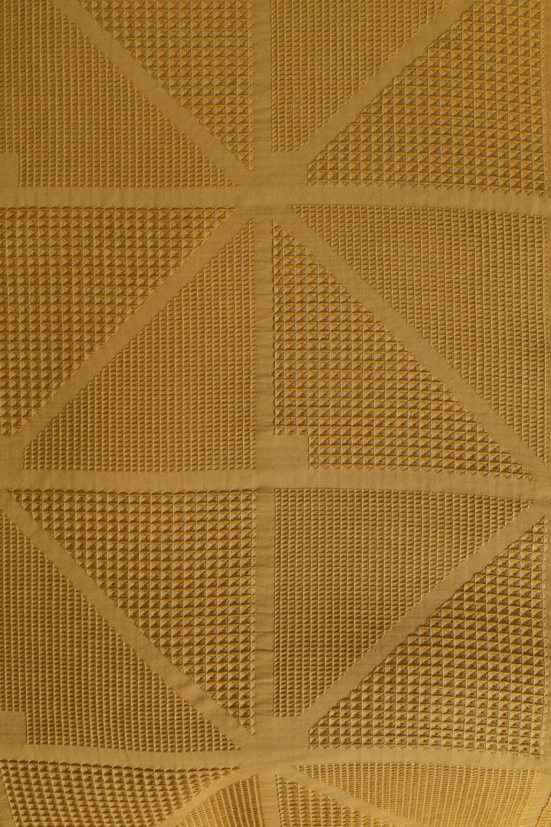 Waffle Square Textured Duvet Cover Set - Ochre