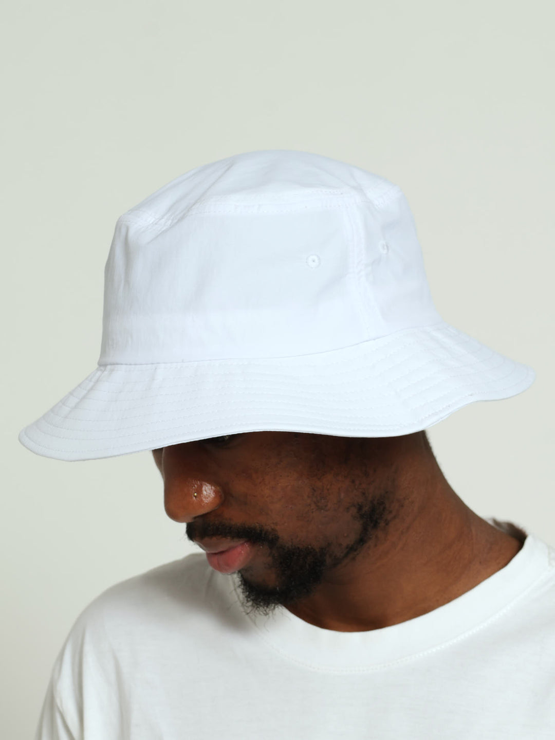 Mens Plain Bucket Hat White – Edgars1