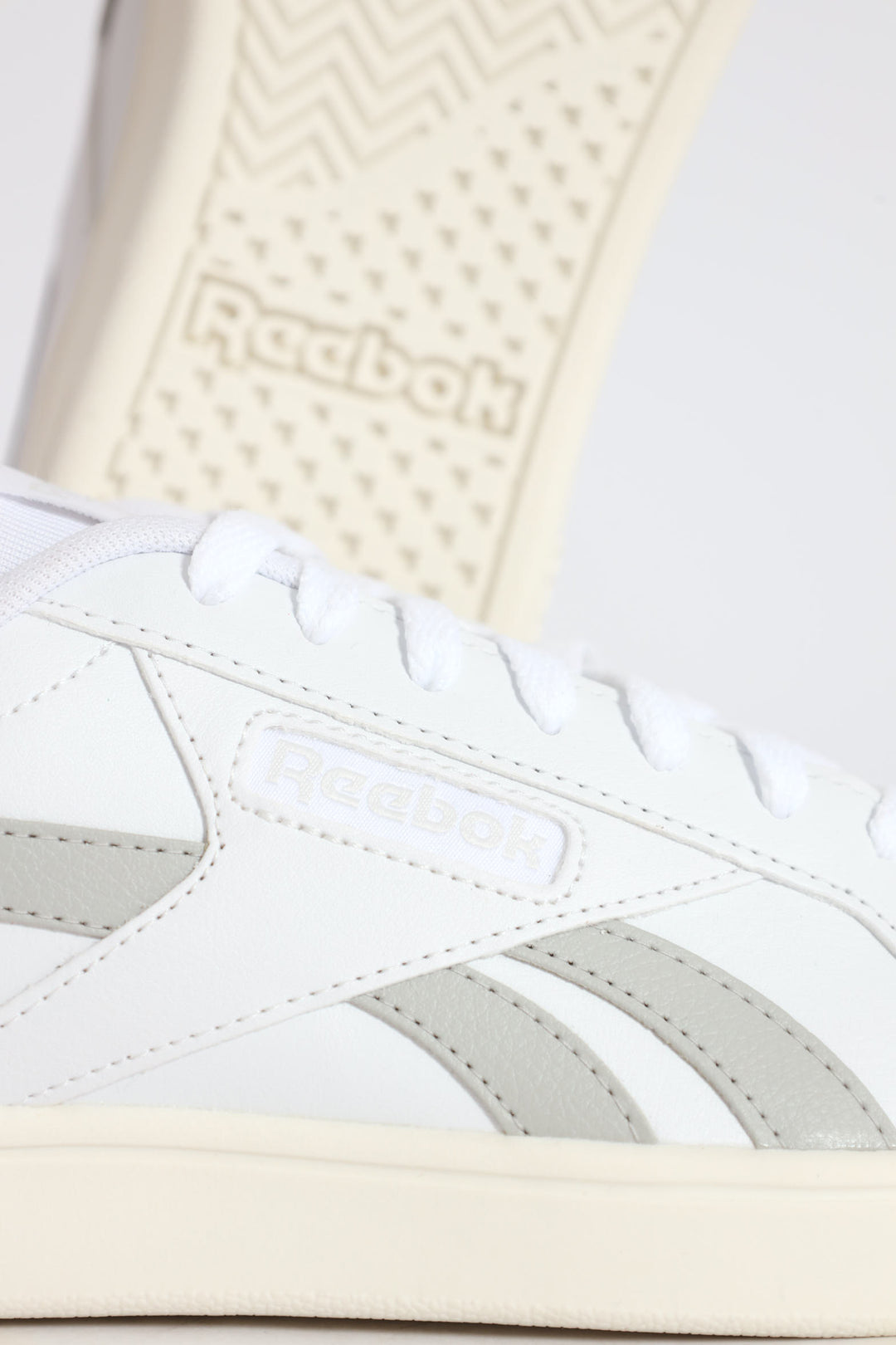 Retro Court Lace Up Sneaker - White/Grey