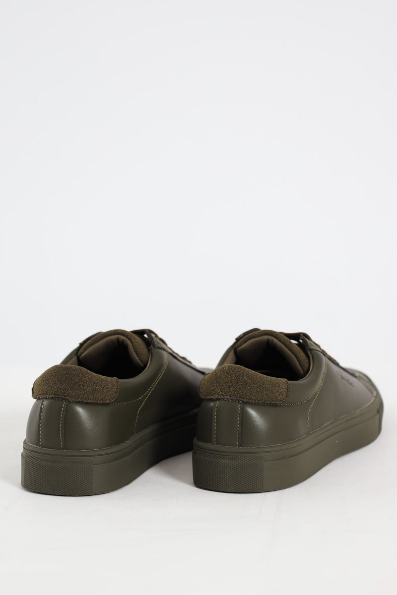 Atlas Plain Lace Up Sneaker - Olive