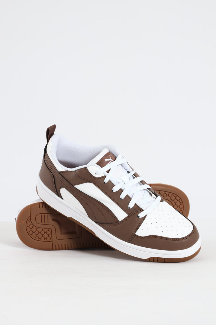 Rebound V6 Low Sneaker - Brown/White