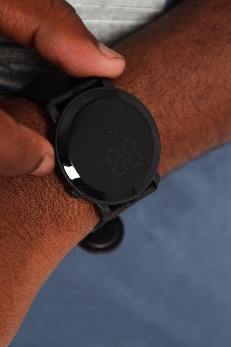 Pre-Boys Boys Round Digital Watch - Black