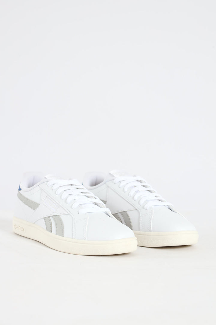 Retro Court Lace Up Sneaker - White/Grey