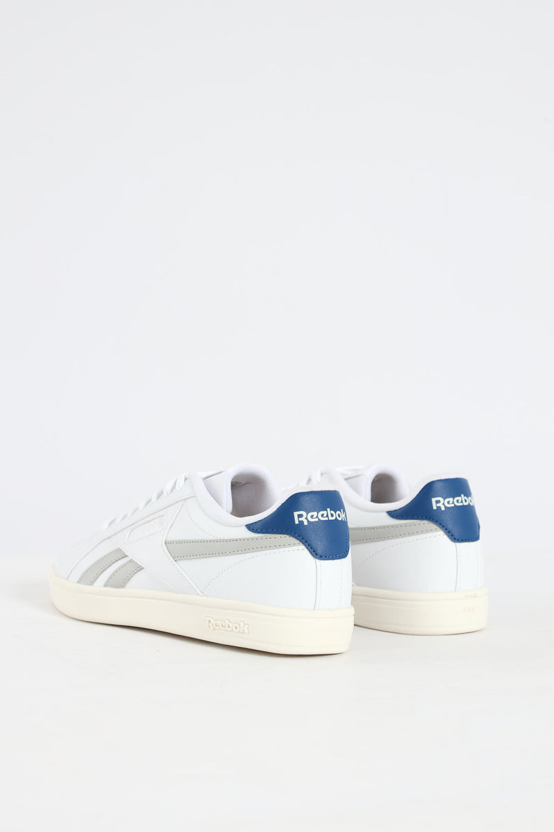 Retro Court Lace Up Sneaker - White/Grey