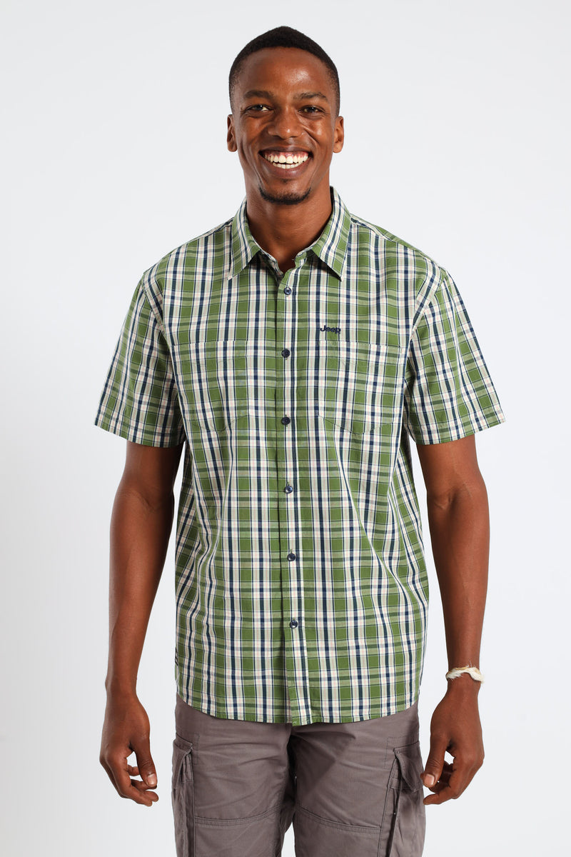 Yarn Dye Check Shirt - Green/Blue