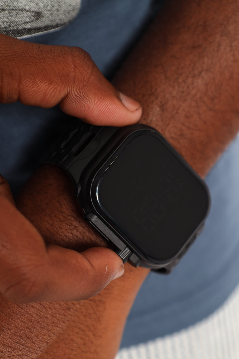 Pre-Boys Boys Rectangle LED Watch - Black