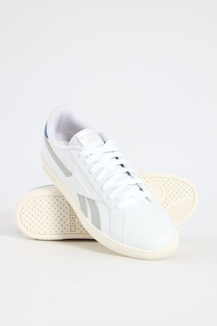 Retro Court Lace Up Sneaker - White/Grey