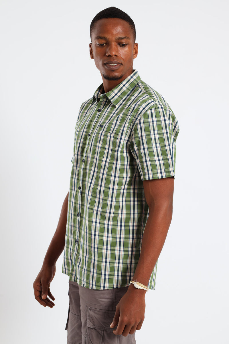 Yarn Dye Check Shirt - Green/Blue