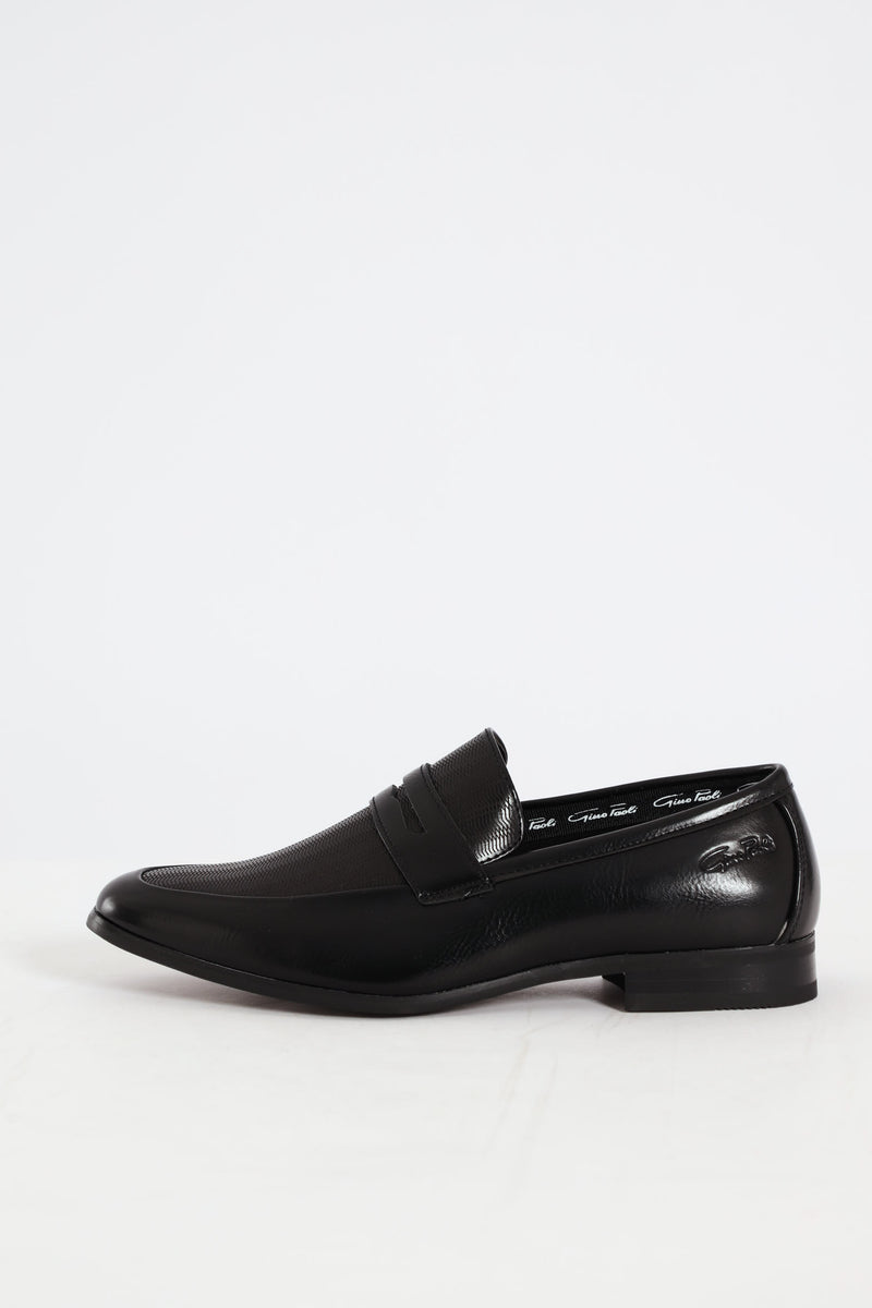 Laser Detail Penny Smart Shoe - Black