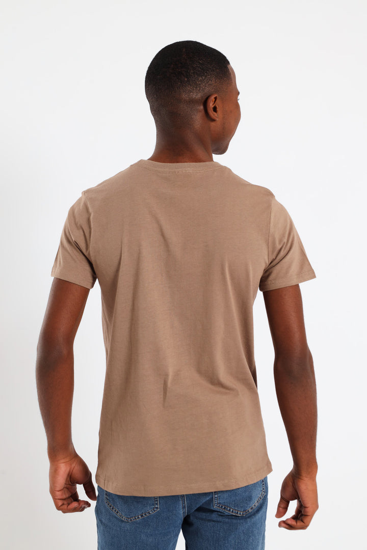 Boys Street Chimp Print Tee - Brown