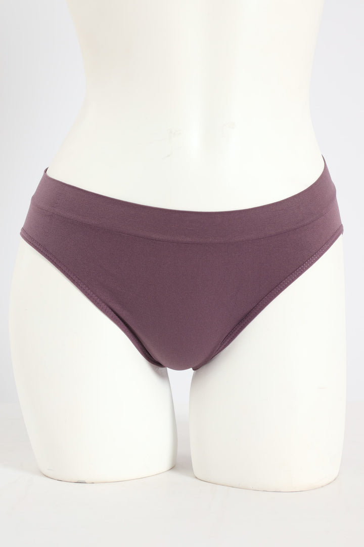 3 Pack Bikini Panties - Mocha/Voilet/Black