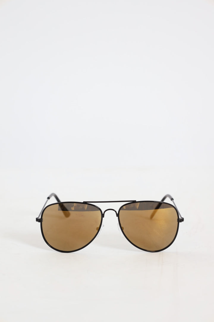 Pre-Boys Flash Mirror Aviator Sunnies - Light Gold