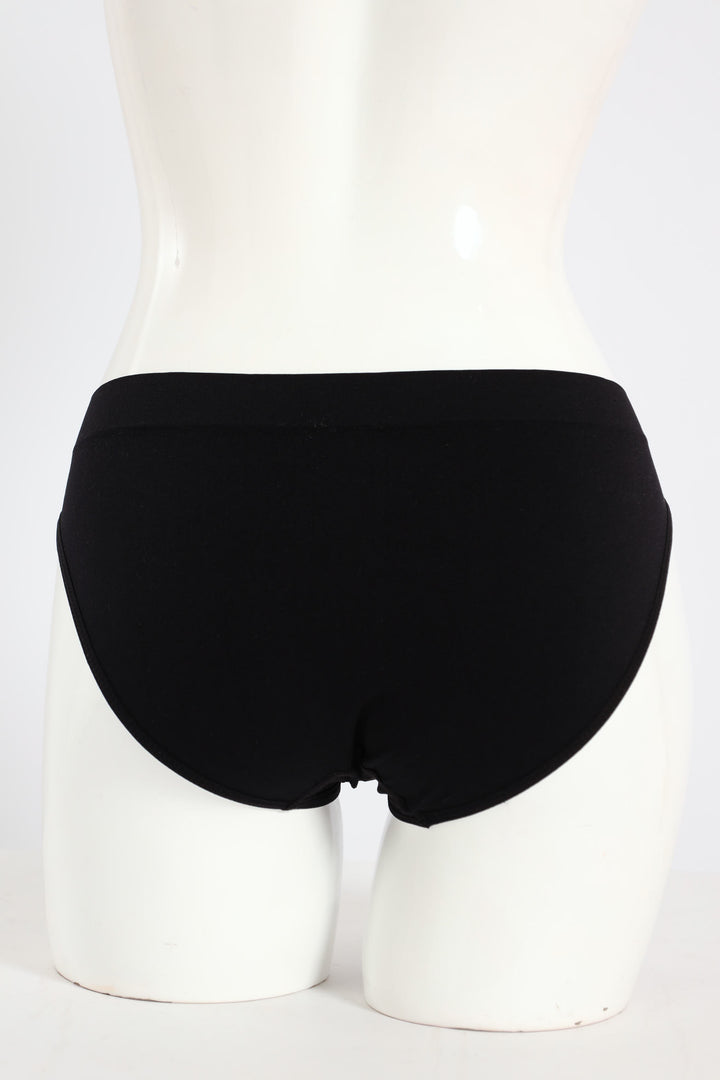 3 Pack Bikini Panties - Mocha/Voilet/Black