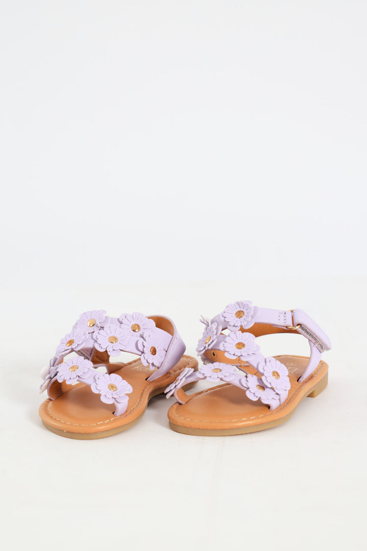 Pre-Girls Flower Sandal - Lilac