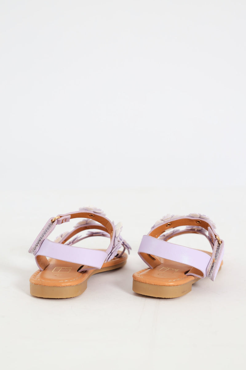 Pre-Girls Flower Sandal - Lilac