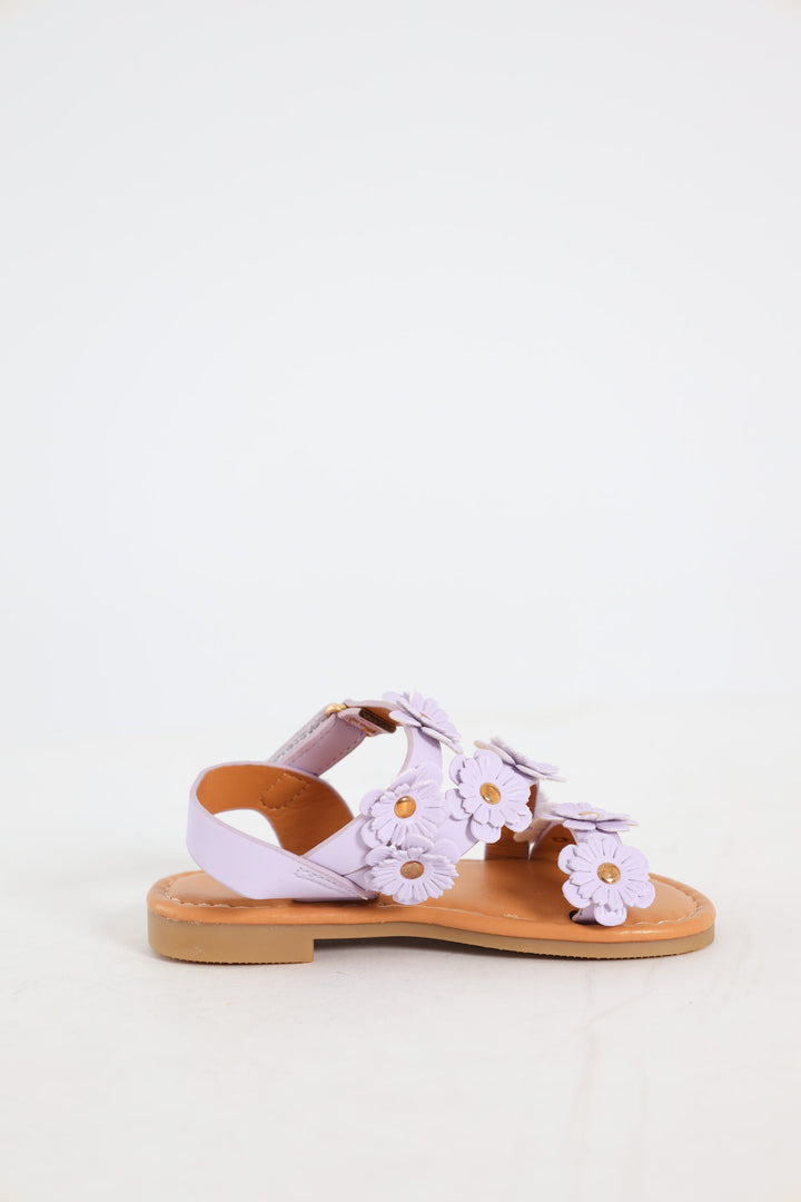 Pre-Girls Flower Sandal - Lilac