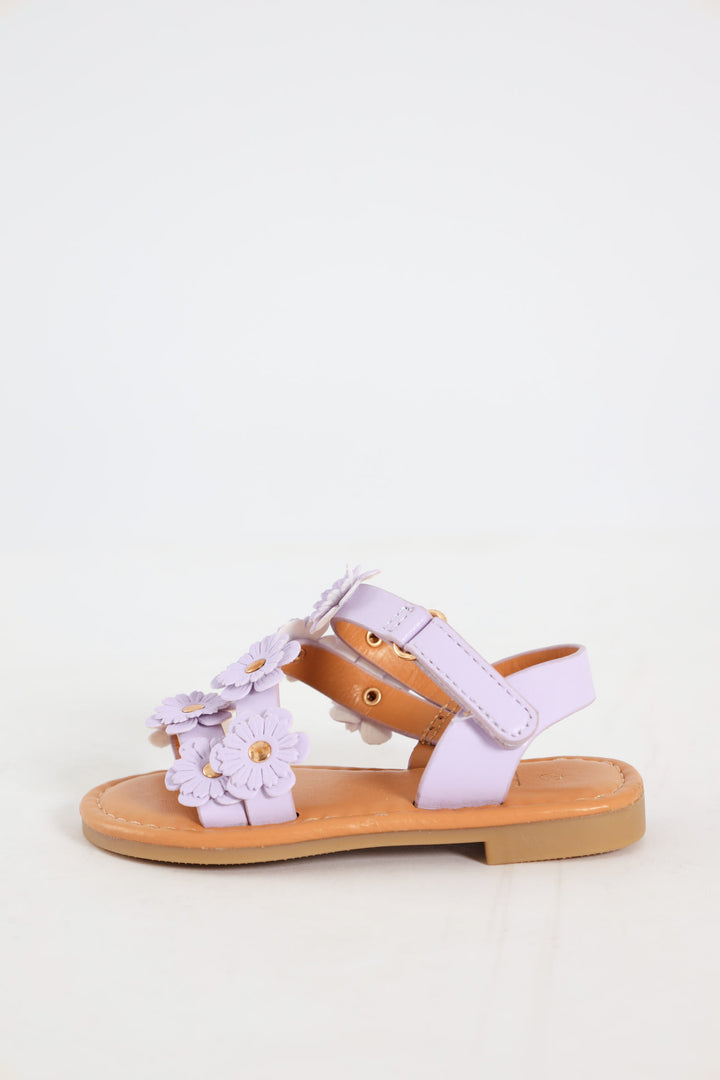 Pre-Girls Flower Sandal - Lilac