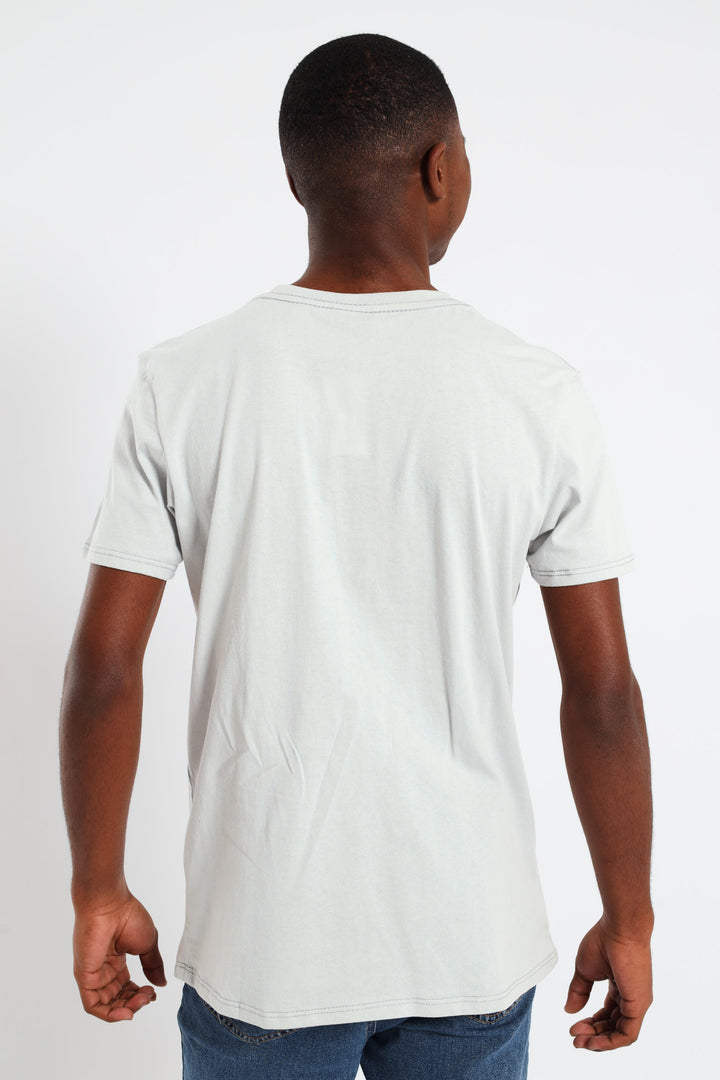 Boys Racing Car Printed Tee - Ice Grey