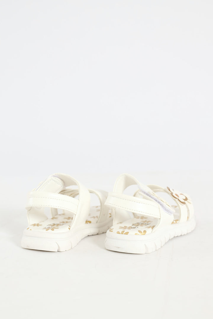 Pre-Girls Multi Strap Comfort Sandal - White