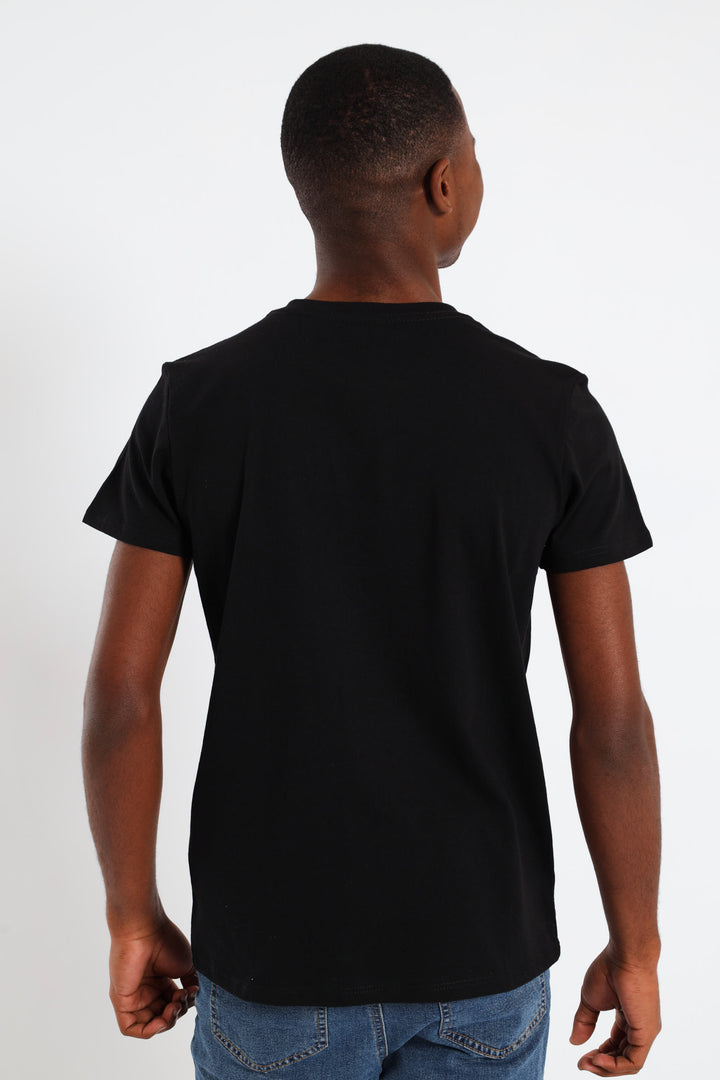 Boys Soho London Print Tee - Black