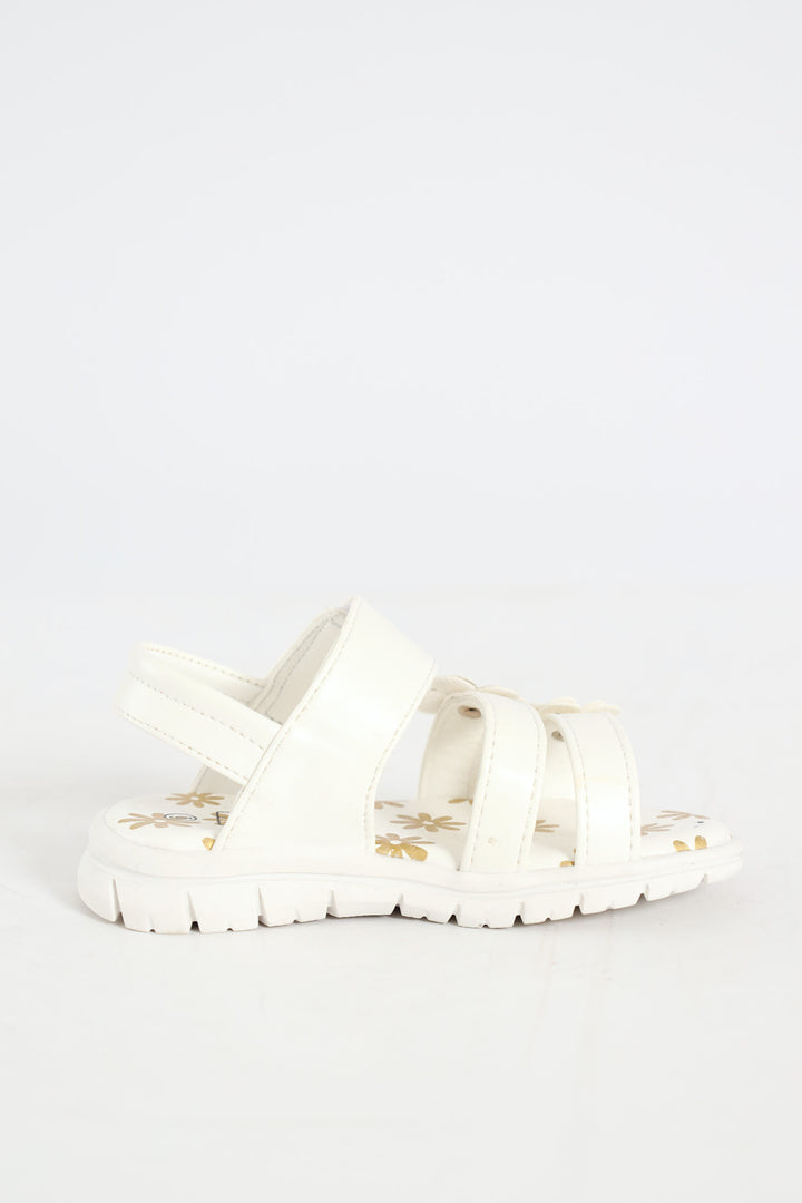 Pre-Girls Multi Strap Comfort Sandal - White